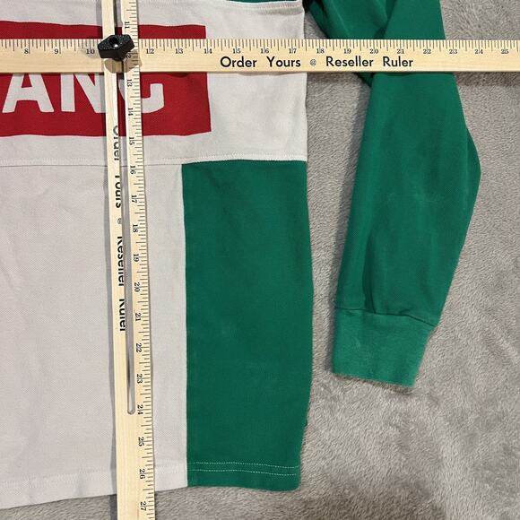 Sniper Gang Shirt Mens Small Red Green White Long Sleeve Rugby Polo Graphic - Picture 14 of 14